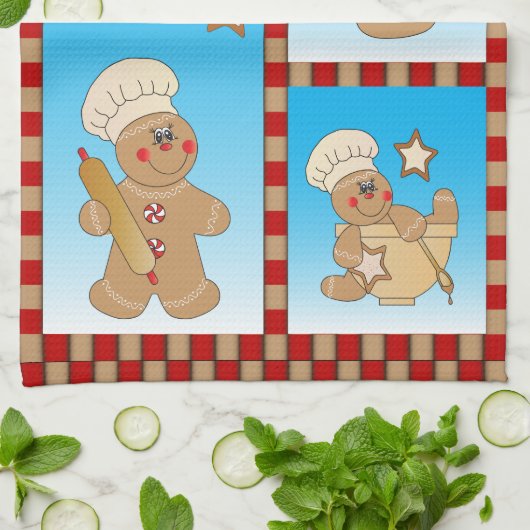 Gingerbrood Manuscakkers houden van koekjes Theedoek (Gevouwen)