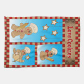 Gingerbrood Manuscakkers houden van koekjes Theedoek (Horizontaal)