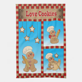 Gingerbrood Manuscakkers houden van koekjes Theedoek
