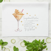 Gingerbrood Martini Kerstmis Cocktail Recipe Theedoek (Gevouwen)