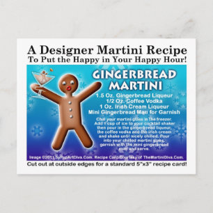 Gingerbrood Martini Recipe Briefkaart