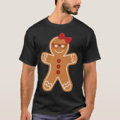Gingerbrood Meisje kerst Koekkerkoekje Schudleraar T-shirt (Voorkant)