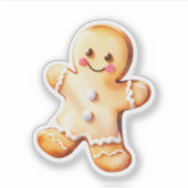 Gingerbrood Meisje Sticker (Voorkant)