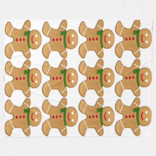 Gingerbrood Men Blanket Fleece Deken (Voorkant (Horizontaal))