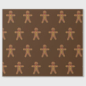 Gingerbrood Men Cookie Pattern Cadeaupapier (Vlak)