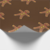 Gingerbrood Men Cookie Pattern Cadeaupapier (Hoek)