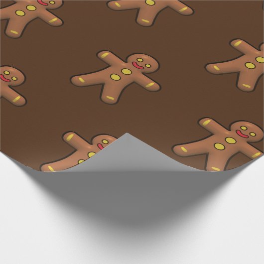 Gingerbrood Men Cookie Pattern Cadeaupapier (Hoek)