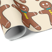 Gingerbrood Men Cookies Cadeaupapier (Rol Hoek)