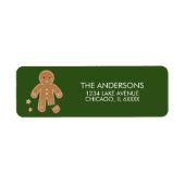 Gingerbrood Men Holiday Adres Etiket (Voorkant)