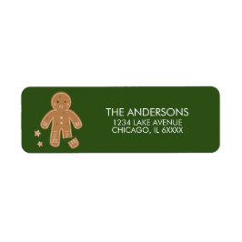 Gingerbrood Men Holiday Adres Etiket
