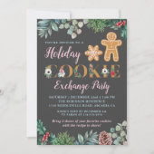 Gingerbrood Men Holiday Cookie Exchange Party Kaart (Voorkant)