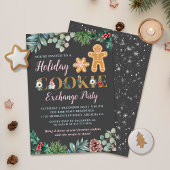 Gingerbrood Men Holiday Cookie Exchange Party Kaart