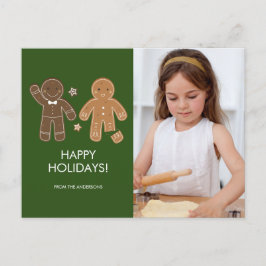 Gingerbrood Men Holiday Foto Briefkaart