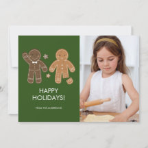 Gingerbrood Men Holiday Fotokaart