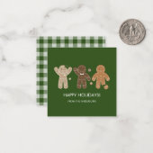 Gingerbrood Men Holiday Mini Note Kaart Notitiekaartje (Voorkant / Achterkant in situ)