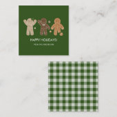 Gingerbrood Men Holiday Mini Note Kaart Notitiekaartje (Voorkant / Achterkant)