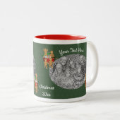 Gingerbrood Men Holiday Persoonlijke foto Tweekleurige Koffiemok (Voorkant rechts)