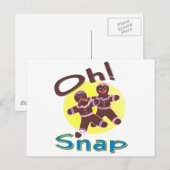 Gingerbrood Men Oh Snap Briefkaart (Voorkant / Achterkant)