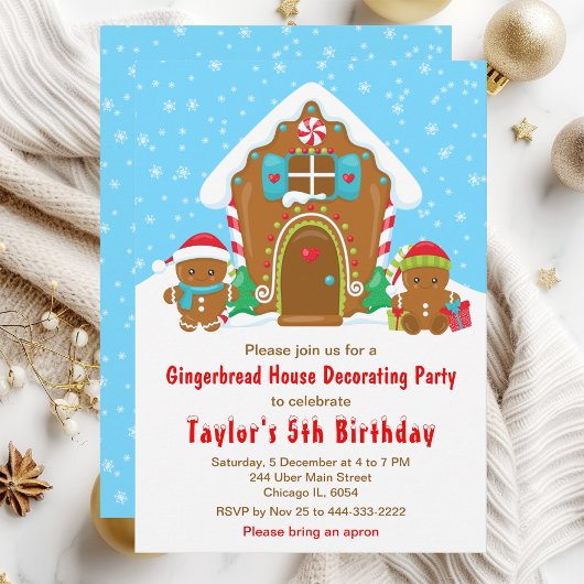 Gingerbrood met de dag van de geboorte: blauw en r kaart