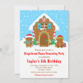 Gingerbrood met de dag van de geboorte: blauw en r kaart (Voorkant)