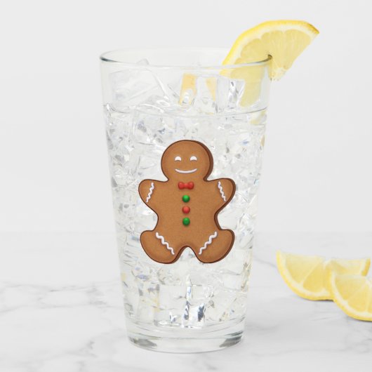 Gingerbrood, met dubbele spieren, op maat gemaakt glas (Achterkant ijs)