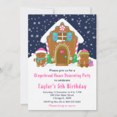 Gingerbrood met een decoratie op de marineroze van kaart (Voorkant)