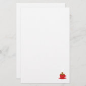 Gingerbrood met een warme chocolade-rood bekertje briefpapier (Voorkant / Achterkant)