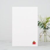 Gingerbrood met een warme chocolade-rood bekertje briefpapier (Staand voorkant)