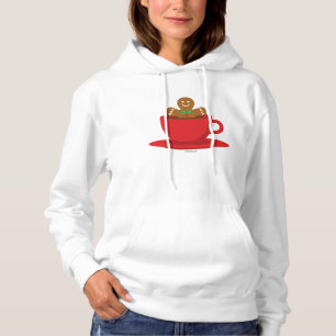 Gingerbrood met een warme chocolade-rood bekertje hoodie