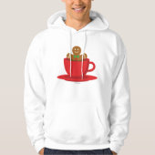 Gingerbrood met een warme chocolade-rood bekertje hoodie (Voorkant)