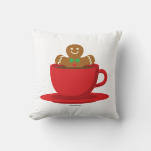 Gingerbrood met een warme chocolade-rood bekertje kussen