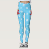 Gingerbrood met een warme chocolade-rood bekertje leggings (Voorkant)