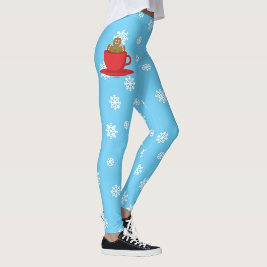 Gingerbrood met een warme chocolade-rood bekertje leggings (Rechts)
