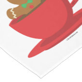 Gingerbrood met een warme chocolade-rood bekertje medium tafelloper (Hoek)