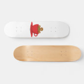 Gingerbrood met een warme chocolade-rood bekertje persoonlijk skateboard (Horizontaal)