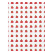 Gingerbrood met een warme chocolade-rood bekertje tafelkleed (Voorkant)