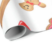 Gingerbrood met kerstcadeaus cadeaupapier (Rol Hoek)