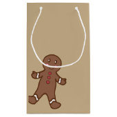 Gingerbrood met kerstcadeautas klein cadeauzakje (Achterkant)