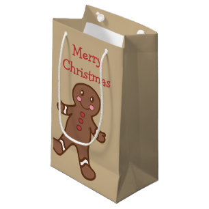 Gingerbrood met kerstcadeautas klein cadeauzakje