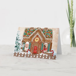 Gingerbrood met kerstkaart feestdagen kaart