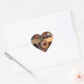 Gingerbrood met kerstmis en van cadeautje hart sticker (Envelop)