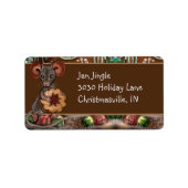 Gingerbrood met kerstmis etiket (Voorkant)