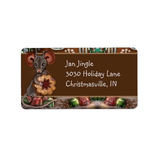 Gingerbrood met kerstmis etiket (Voorkant)