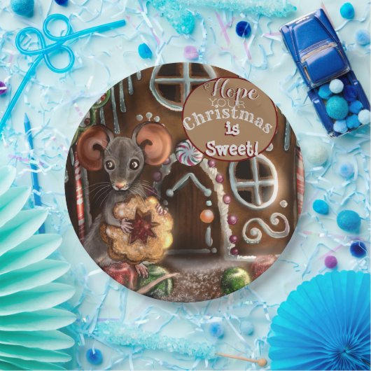 Gingerbrood met kerstmis papieren bordje (Feest)