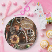 Gingerbrood met kerstmis papieren bordje (Feest)