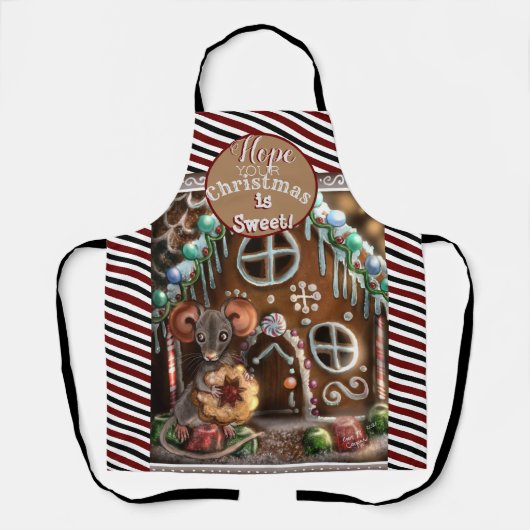 Gingerbrood met kerstmis schort (Voorkant)