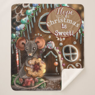 Gingerbrood met kerstmis sherpa deken