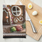 Gingerbrood met kerstmis  theedoek (Quarter Fold)