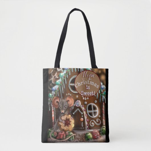 Gingerbrood met kerstmis tote bag (Voorkant)