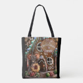 Gingerbrood met kerstmis tote bag (Achterkant)